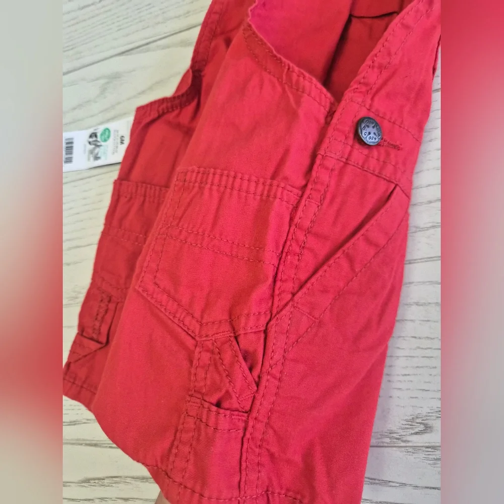 Baby Boy Red Overalls Oshkosh NEW 6M